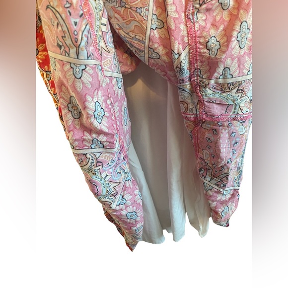 Pretty Garden Dress size L summer pink floral design dress - Picture 16 of 16